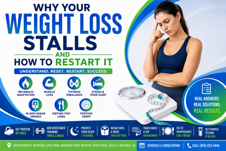 Weight loss plateau and ways to restart progress.
